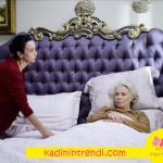 İstanbullu Gelin Esma Hanımın yatak odası villa pamir Nevresim ve Yatak örtüsü nazsu tekstil
