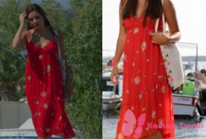Siyah İnci dizisinde Hande Erçelin canlandırdığı Hazal Kırmızı Çiçekli Elbise nereden?