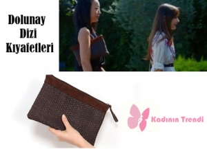 Dolunay Nazlı'nın japonca öğretmeni Manami pörtföy çantası Pinky Lola Design markadır.