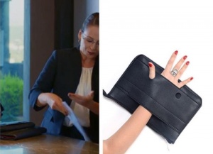 Dolunay İkbal Hanım siyah el çantası Pinky Lola Design marka