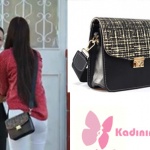Fazilet Hanım ve Kızları Hazan siyah omuz çanta Pinky Lola Design marka
