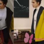 Fazilet Hanım ve Kızları son bölüm Hazan sarı Fazilet Hanım ve Kızları Hazan sarı ceket markası Miss Dalida İstanbul