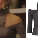 Ufak Tefek Cinayetler 6. bölüm Pelin karakterinin giydiği omuz detaylı gri bluzu Ceren Ocak tasarımıdır