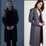 Fi Kıyafetleri 2. Sezon 8. Bölüm Duru kıyafetleri Duru Siyah palto markası Rue